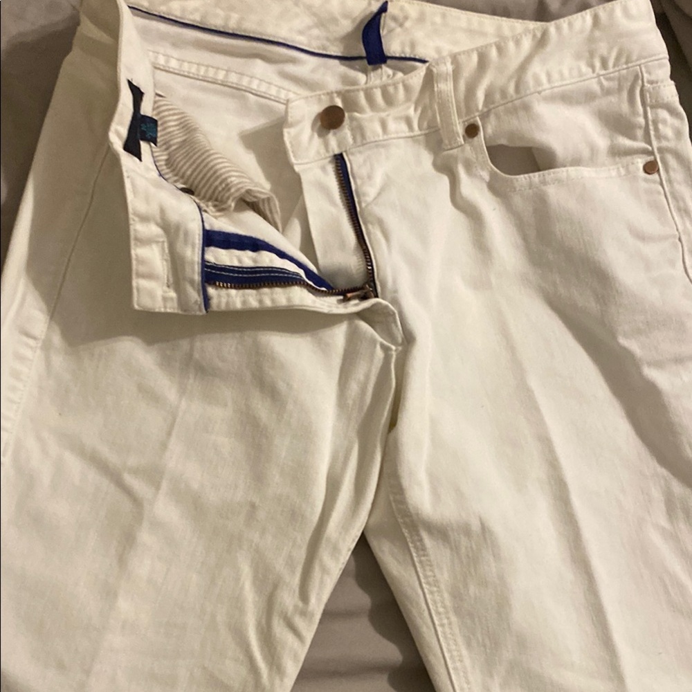 Faconnable White Straight Leg Jeans with Classic Design